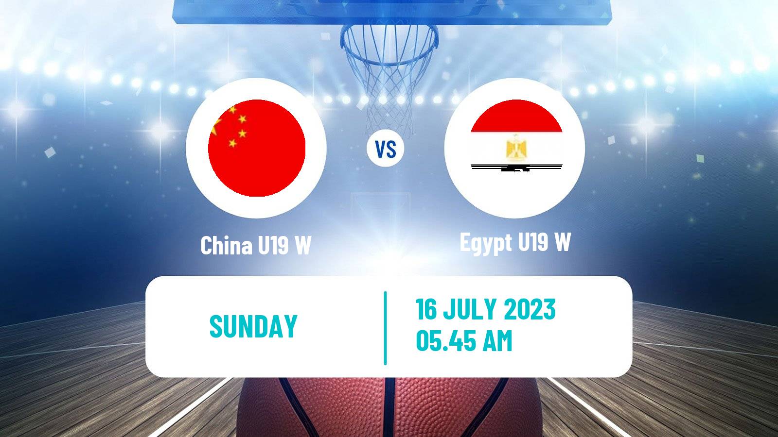 Basketball World Championship U19 Basketball Women China U19 W - Egypt U19 W