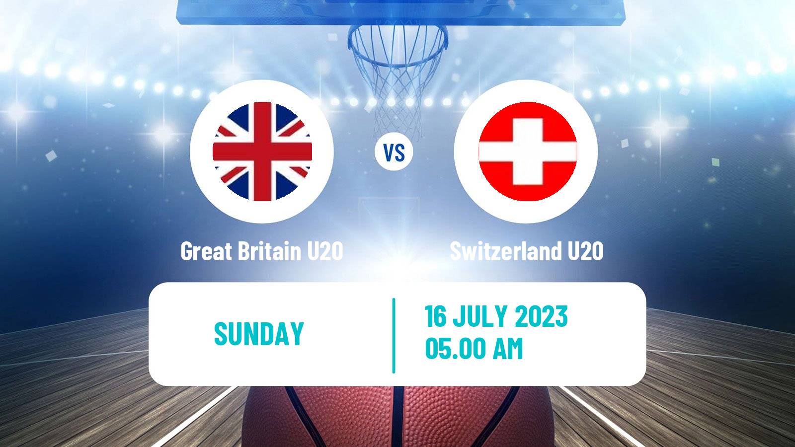 Basketball EuroBasket U20 B Great Britain U20 - Switzerland U20