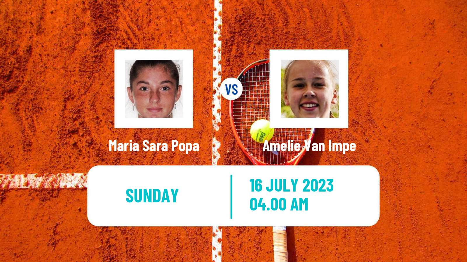 Tennis ITF W15 Bacau Women Maria Sara Popa - Amelie Van Impe