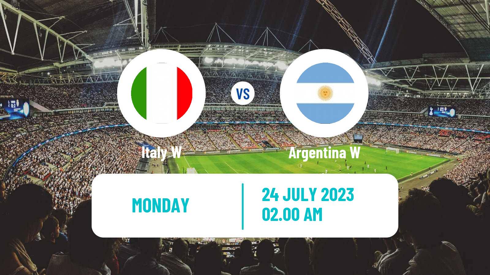 Soccer FIFA World Cup Women Italy W - Argentina W