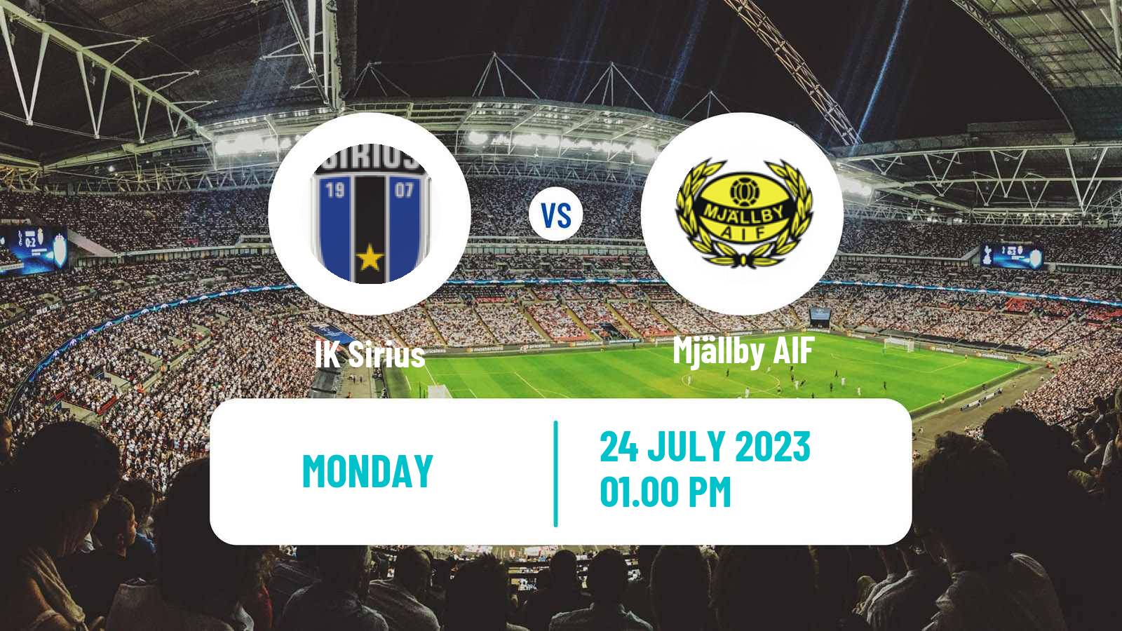 Soccer Swedish Allsvenskan Sirius - Mjällby