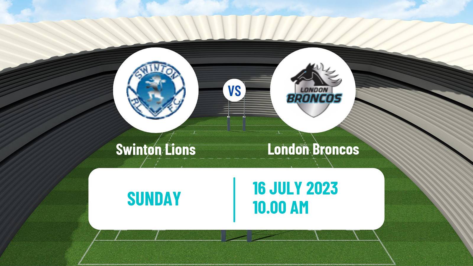 Rugby league English Championship Rugby League Swinton Lions - London Broncos