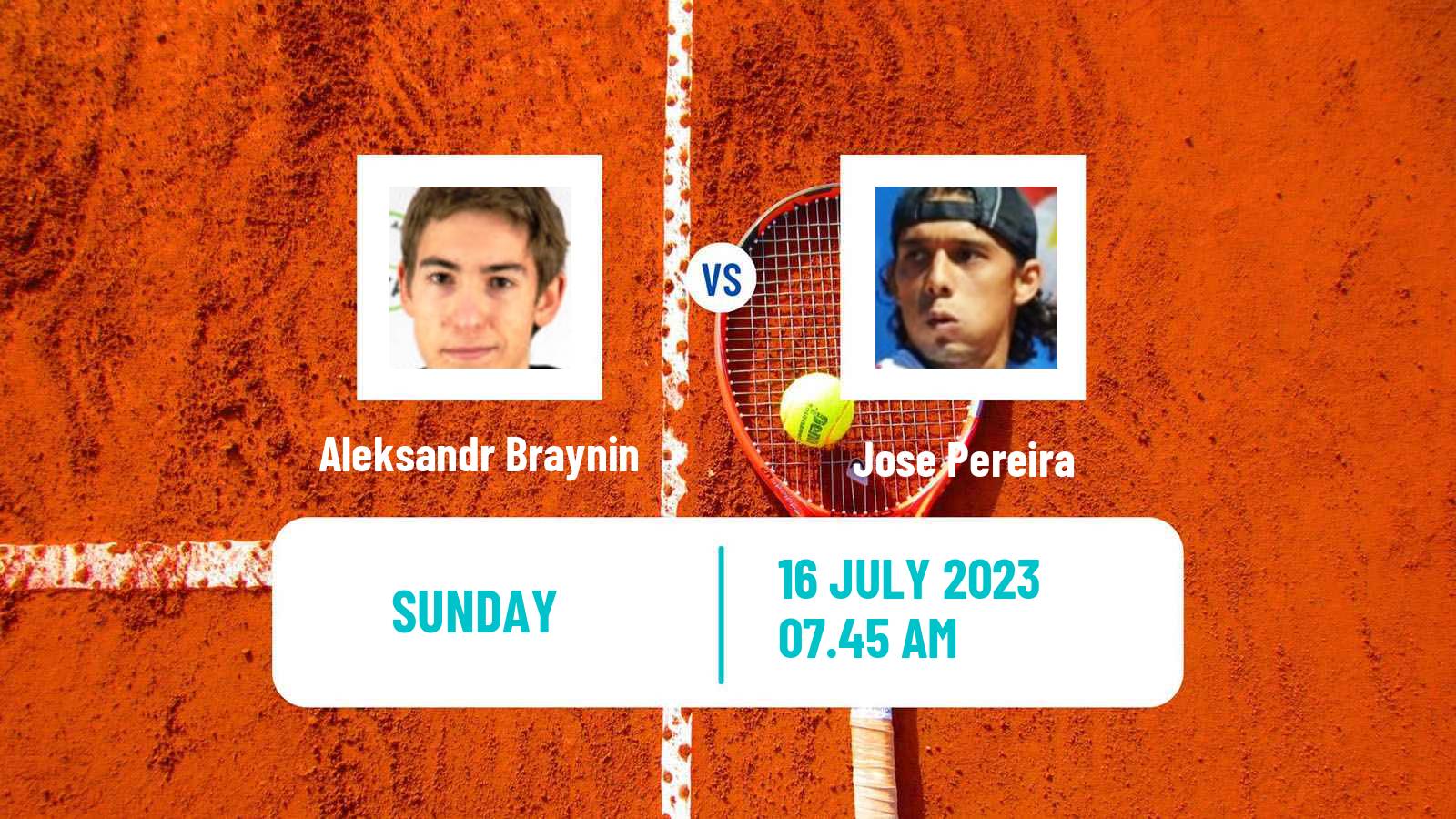 Tennis Amersfoort Challenger Men Aleksandr Braynin - Jose Pereira