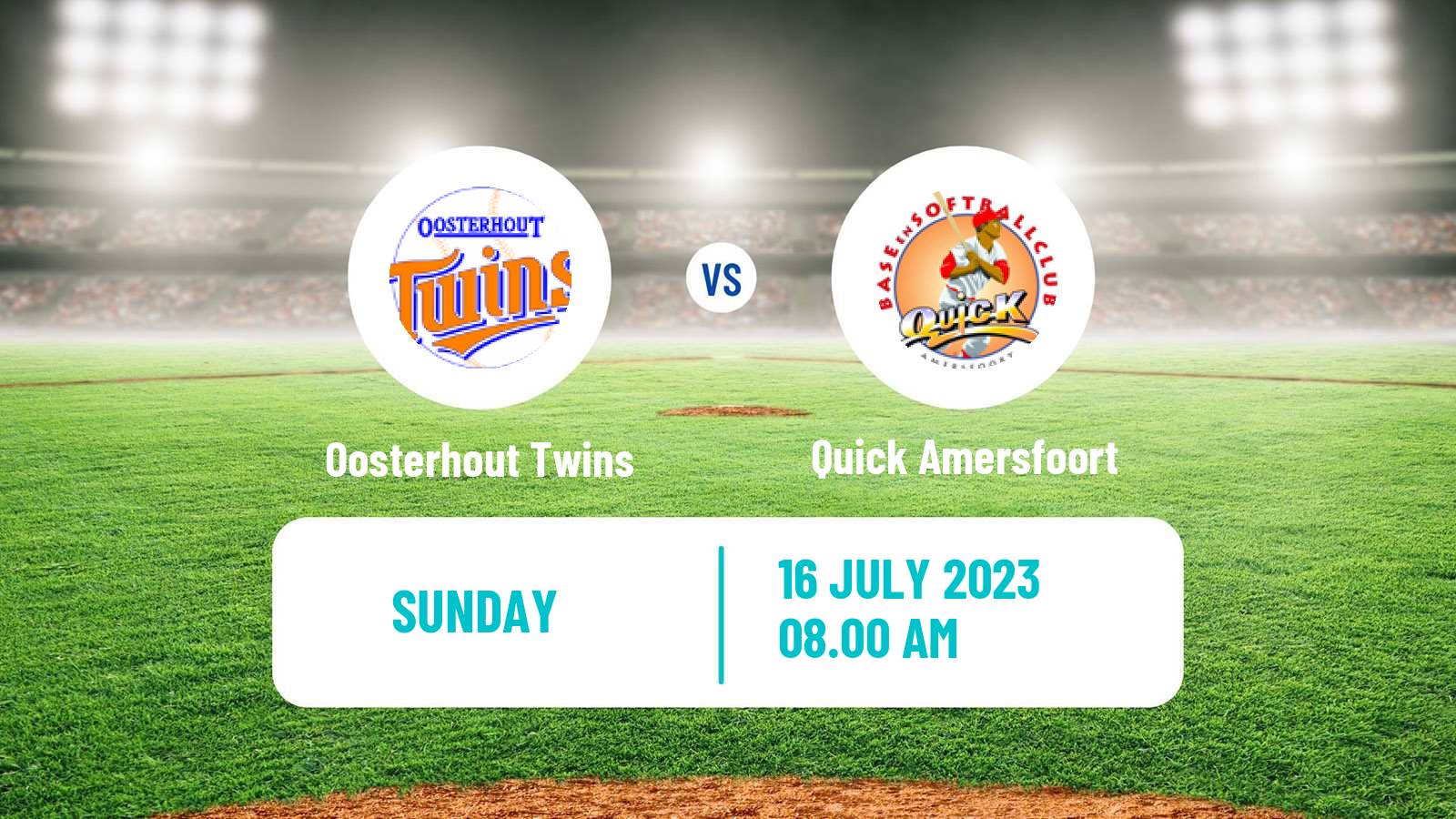 Baseball Dutch Hoofdklasse Baseball Oosterhout Twins - Quick Amersfoort
