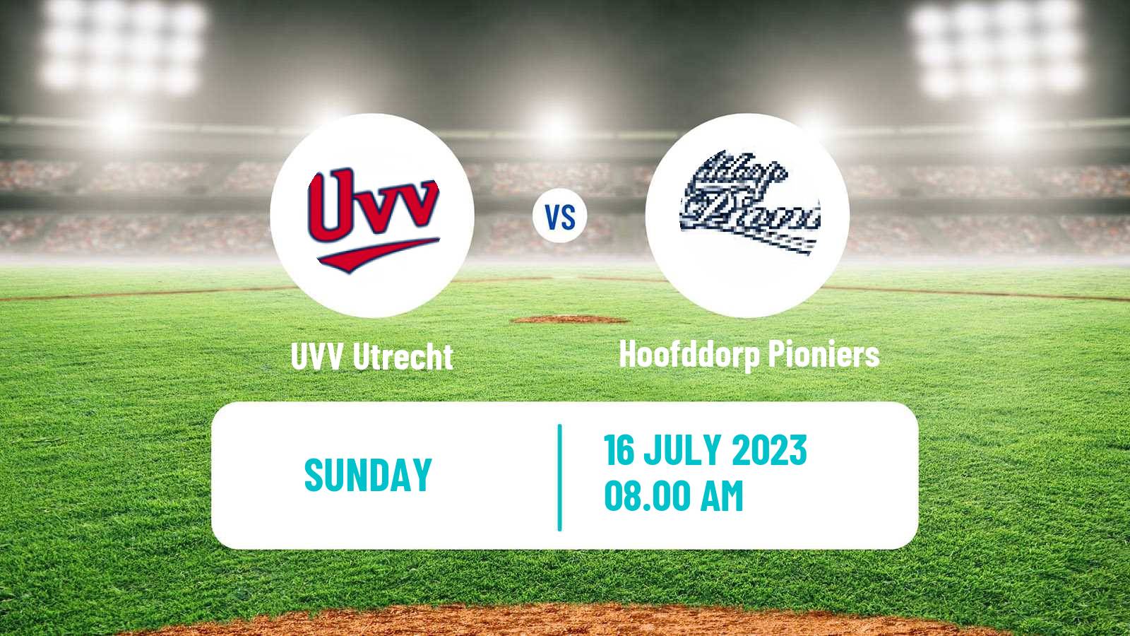Baseball Dutch Hoofdklasse Baseball UVV Utrecht - Hoofddorp Pioniers