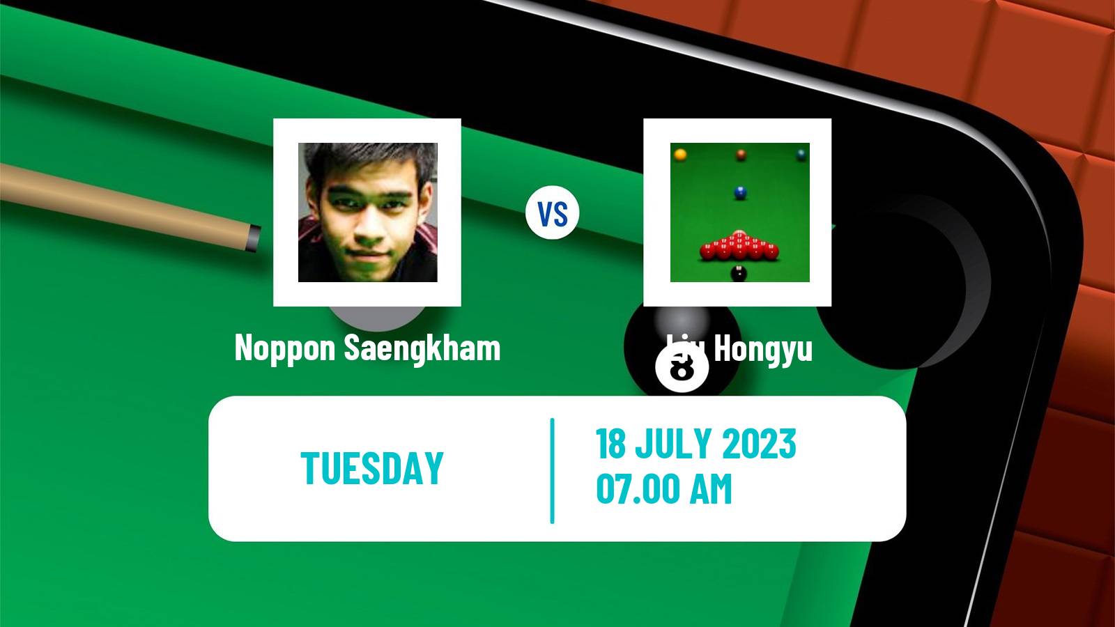 Snooker Championship League Noppon Saengkham - Liu Hongyu