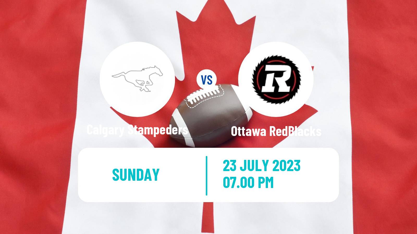 Canadian football CFL Calgary Stampeders - Ottawa RedBlacks