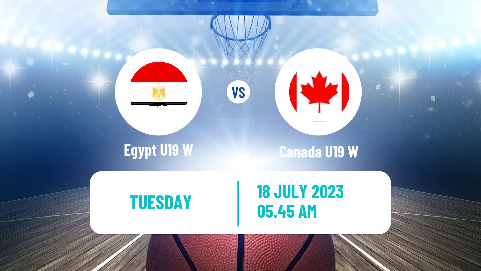 Basketball World Championship U19 Basketball Women Egypt U19 W - Canada U19 W