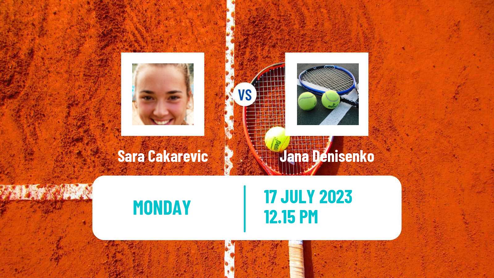 Tennis ITF W60 Olomouc Women Sara Cakarevic - Jana Denisenko