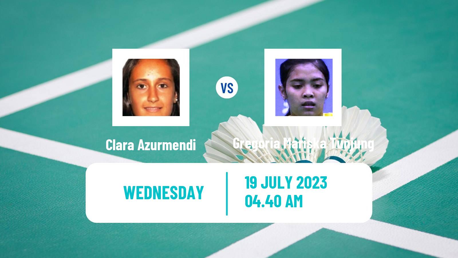 Badminton BWF World Tour Korea Open Women Clara Azurmendi - Gregoria Mariska Tunjung