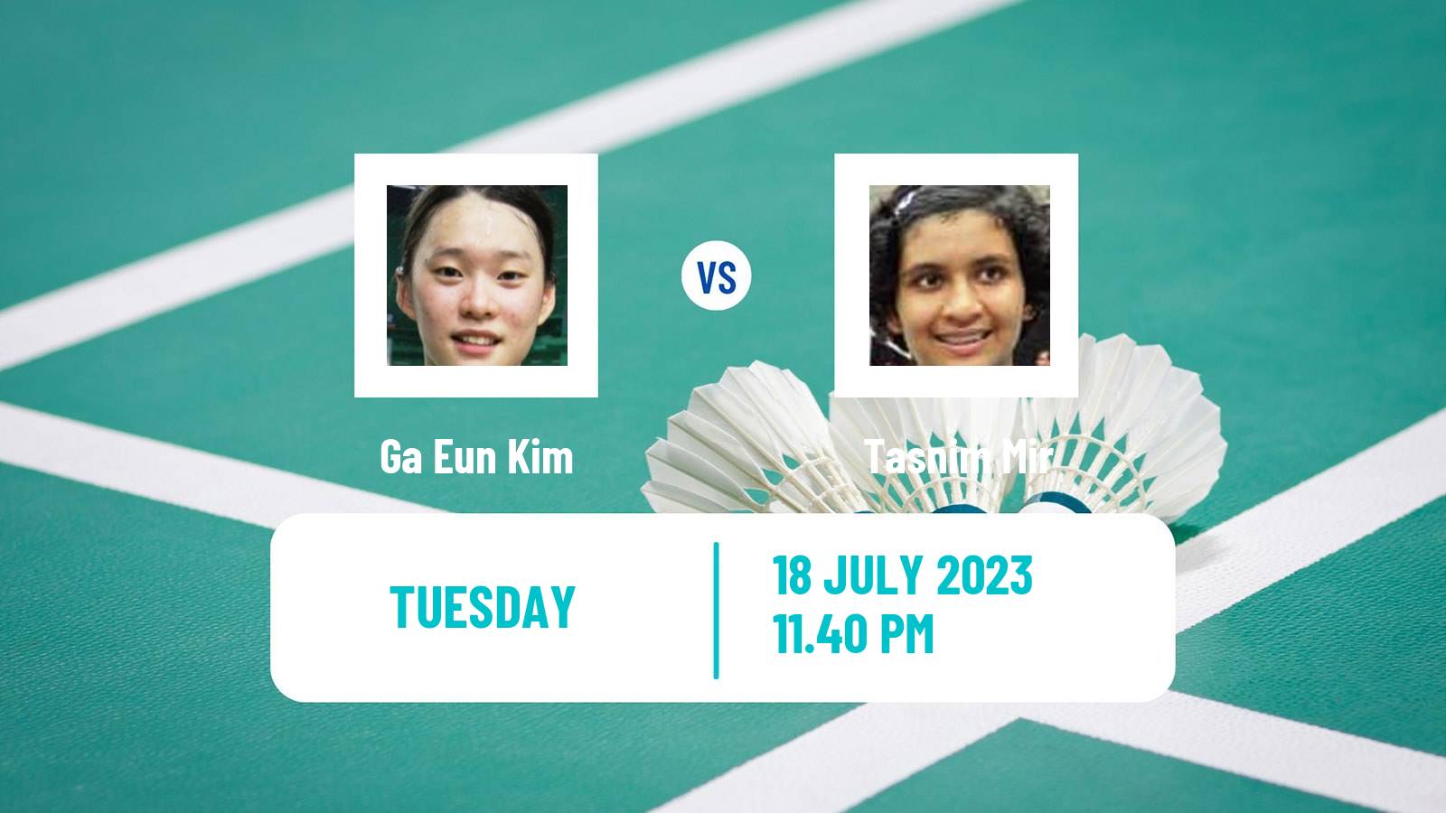 Badminton BWF World Tour Korea Open Women Ga Eun Kim - Tasnim Mir