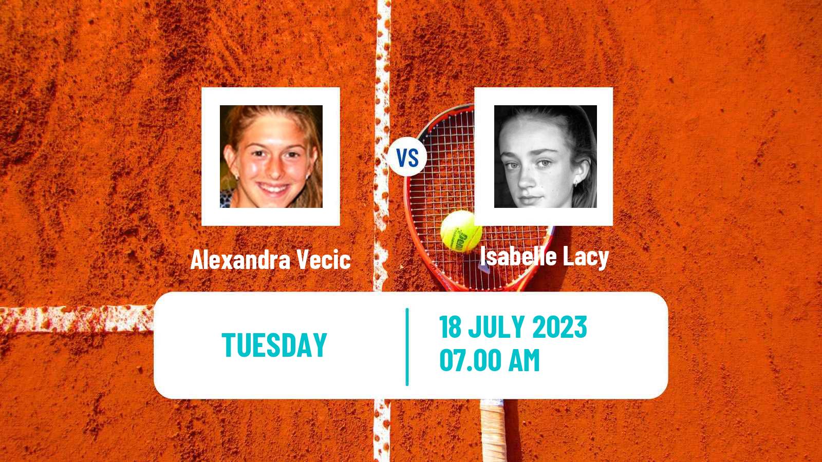 Tennis ITF W25 Roehampton Women Alexandra Vecic - Isabelle Lacy