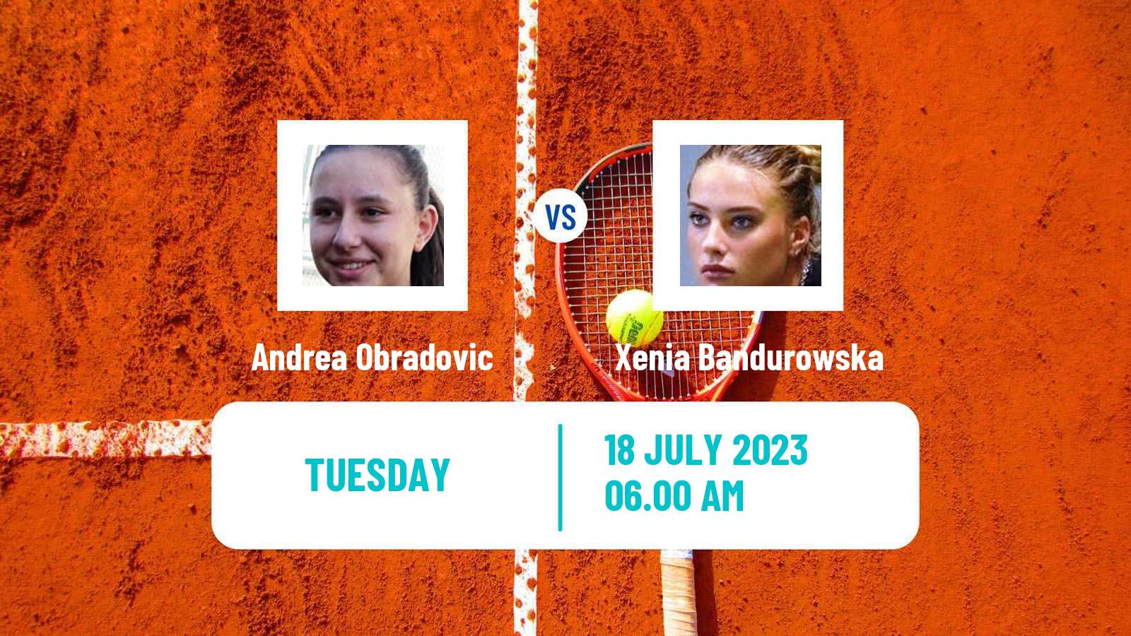 Tennis ITF W15 Casablanca Women Andrea Obradovic - Xenia Bandurowska