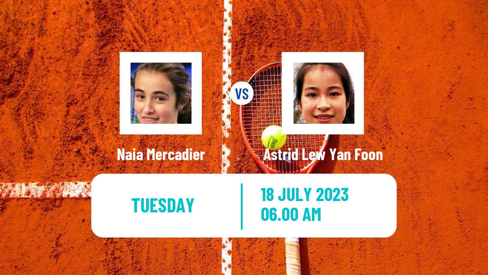 Tennis ITF W15 Casablanca Women Naia Mercadier - Astrid Lew Yan Foon