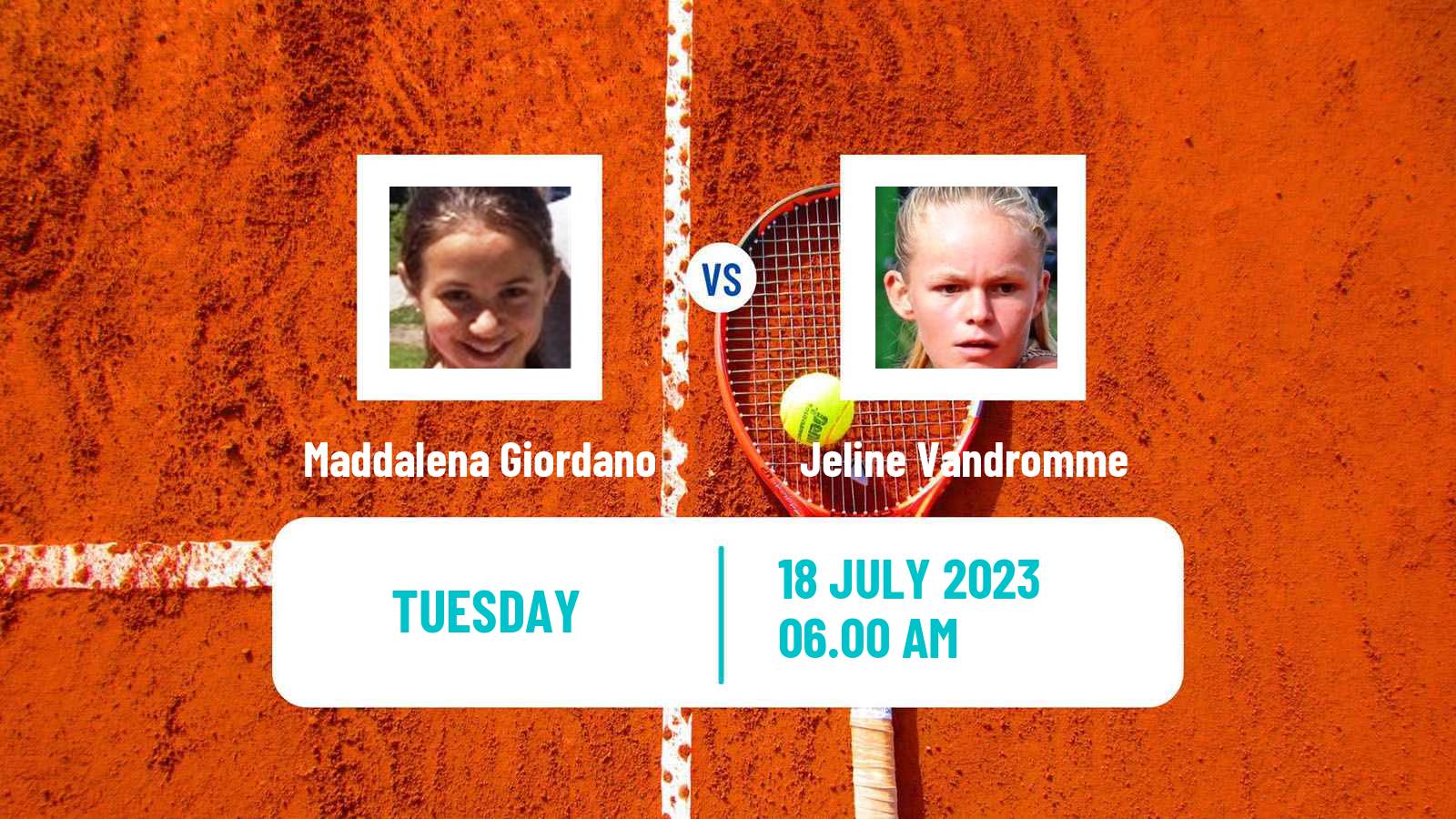 Tennis ITF W15 Les Contamines Montjoie Women Maddalena Giordano - Jeline Vandromme