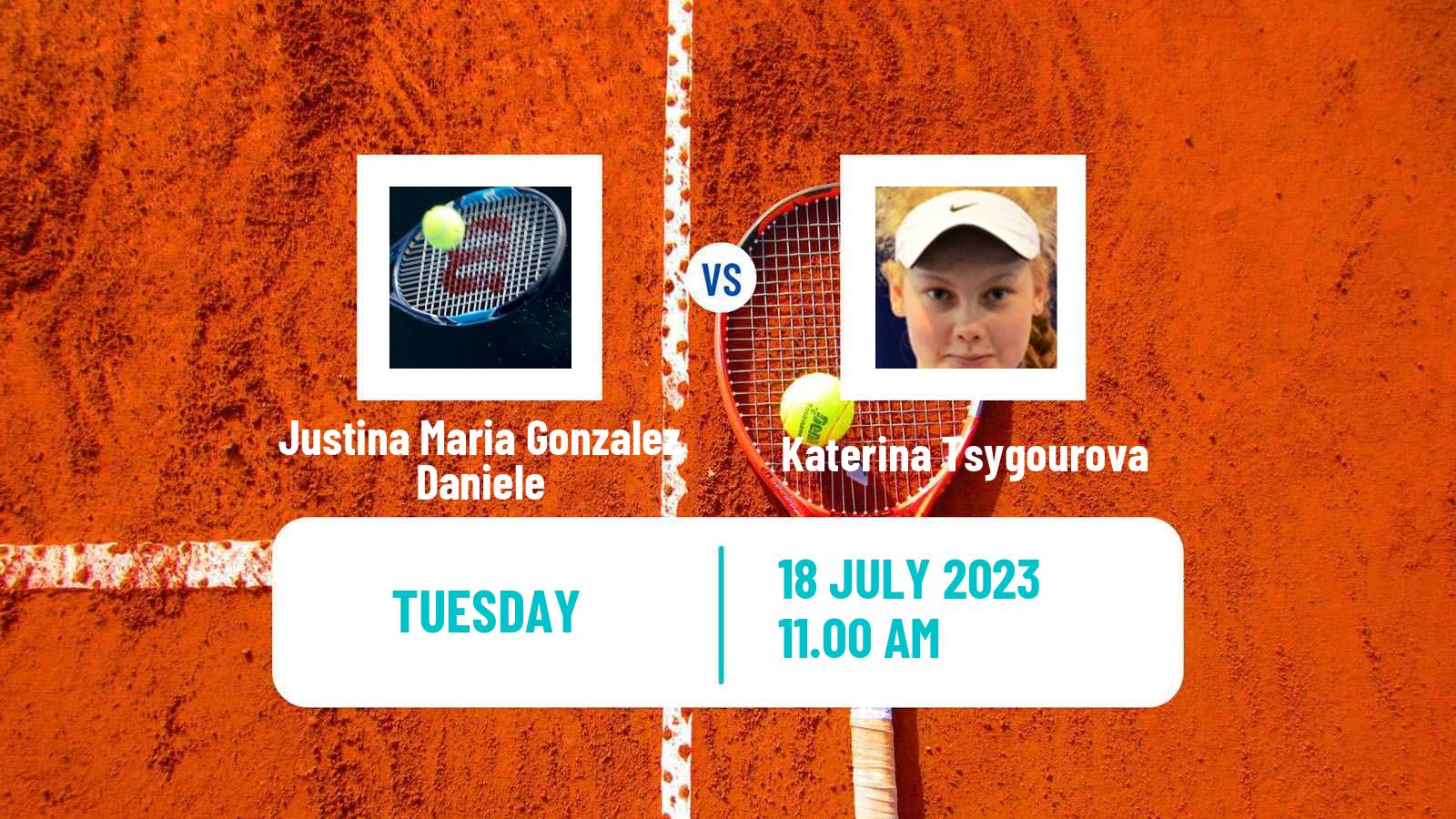 Tennis ITF W15 Les Contamines Montjoie Women Justina Maria Gonzalez Daniele - Katerina Tsygourova