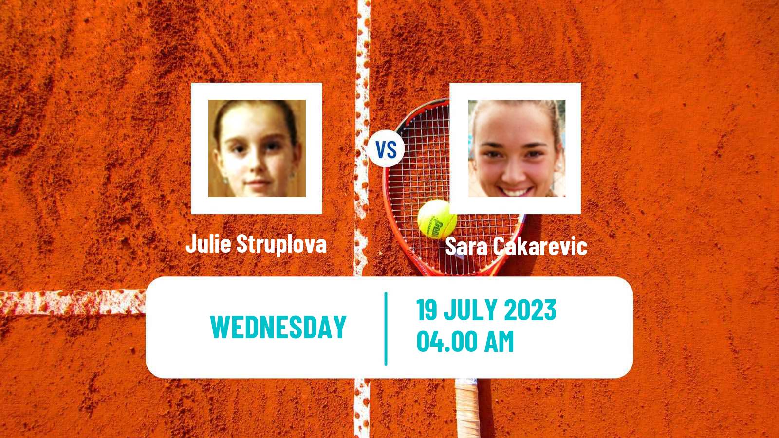 Tennis ITF W60 Olomouc Women Julie Struplova - Sara Cakarevic
