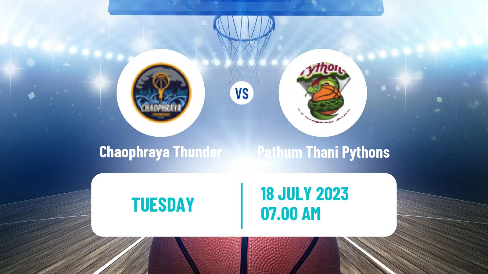 Basketball Thai TBL Chaophraya Thunder - Pathum Thani Pythons