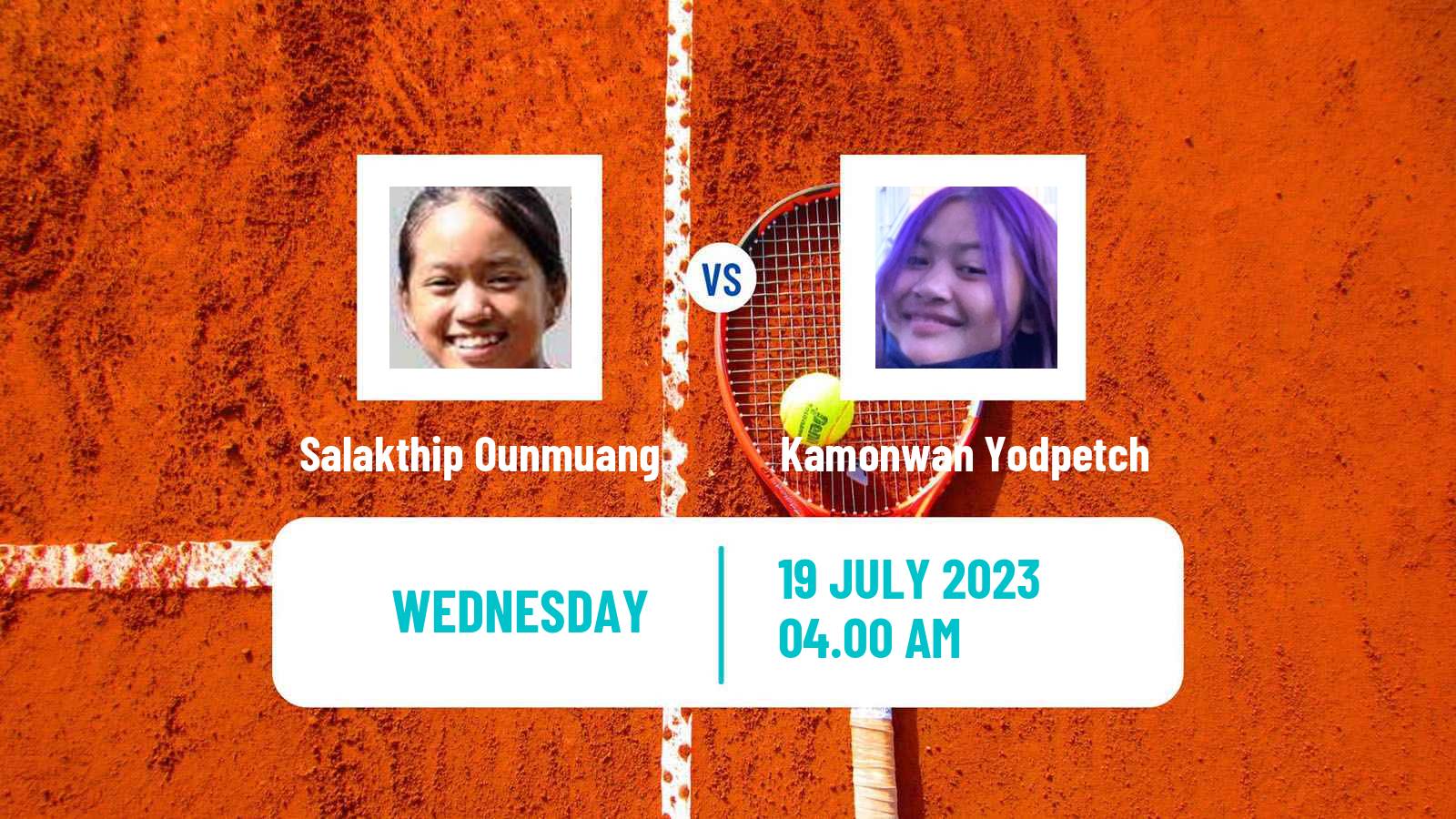 Tennis ITF W15 Nakhon Si Thammarat 4 Women Salakthip Ounmuang - Kamonwan Yodpetch