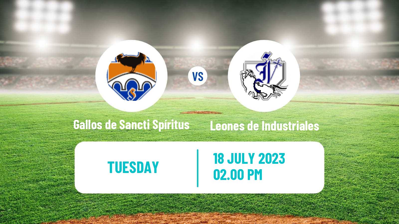 Baseball Cuba Serie Nacional Baseball Gallos de Sancti Spíritus - Leones de Industriales