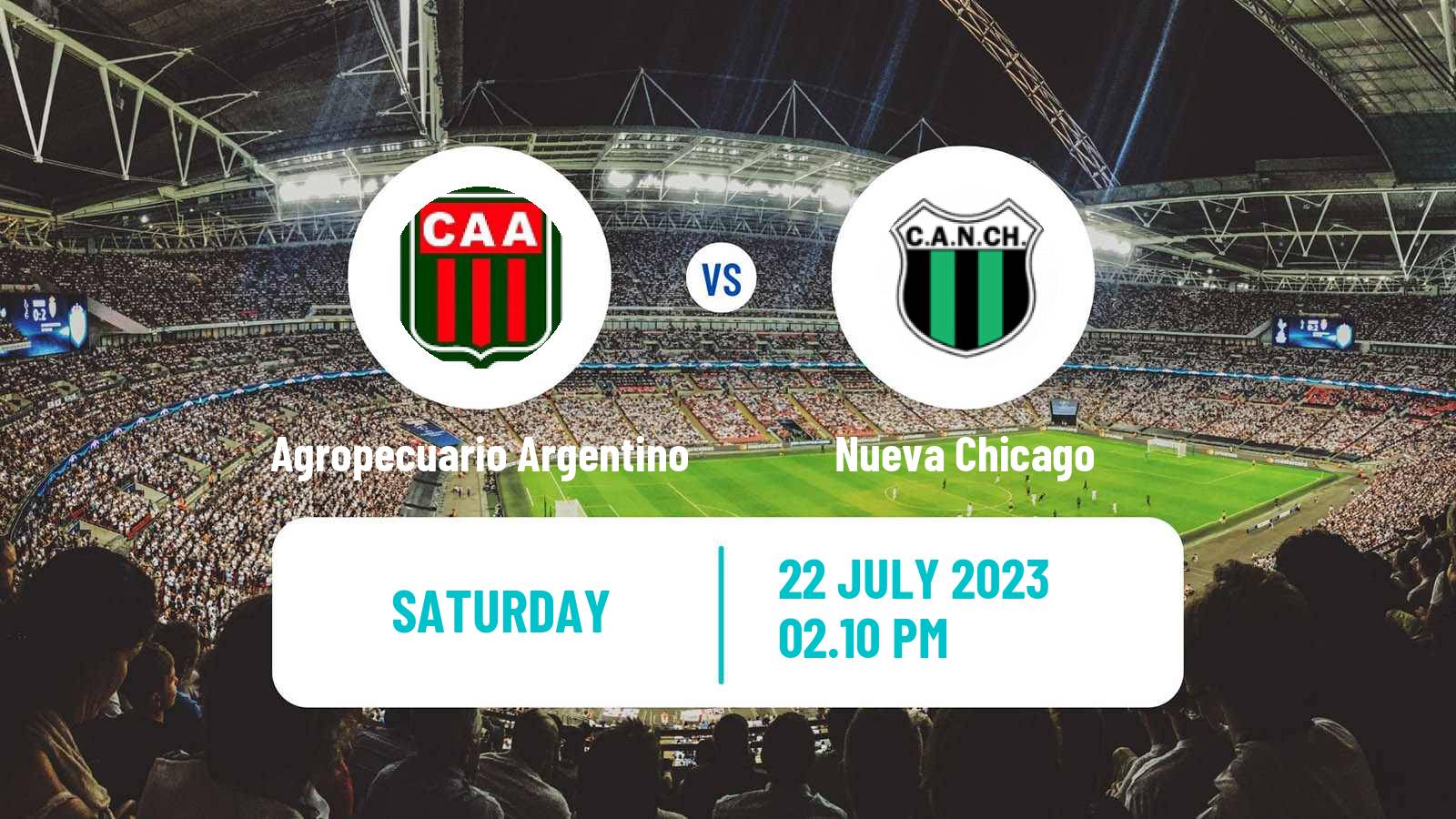 Soccer Argentinian Primera Nacional Agropecuario Argentino - Nueva Chicago