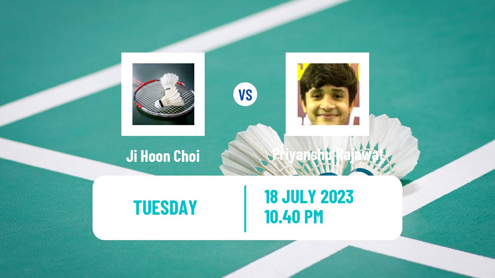 Badminton BWF World Tour Korea Open Men Ji Hoon Choi - Priyanshu Rajawat