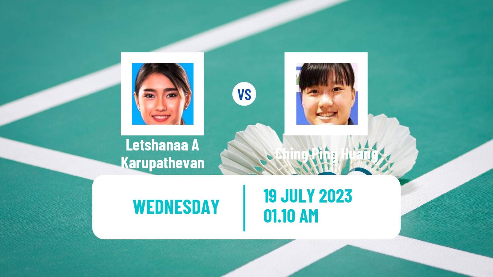 Badminton BWF World Tour Korea Open Women Letshanaa A Karupathevan - Ching Ping Huang