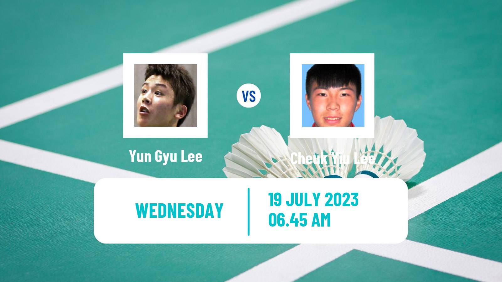 Badminton BWF World Tour Korea Open Men Yun Gyu Lee - Cheuk Yiu Lee