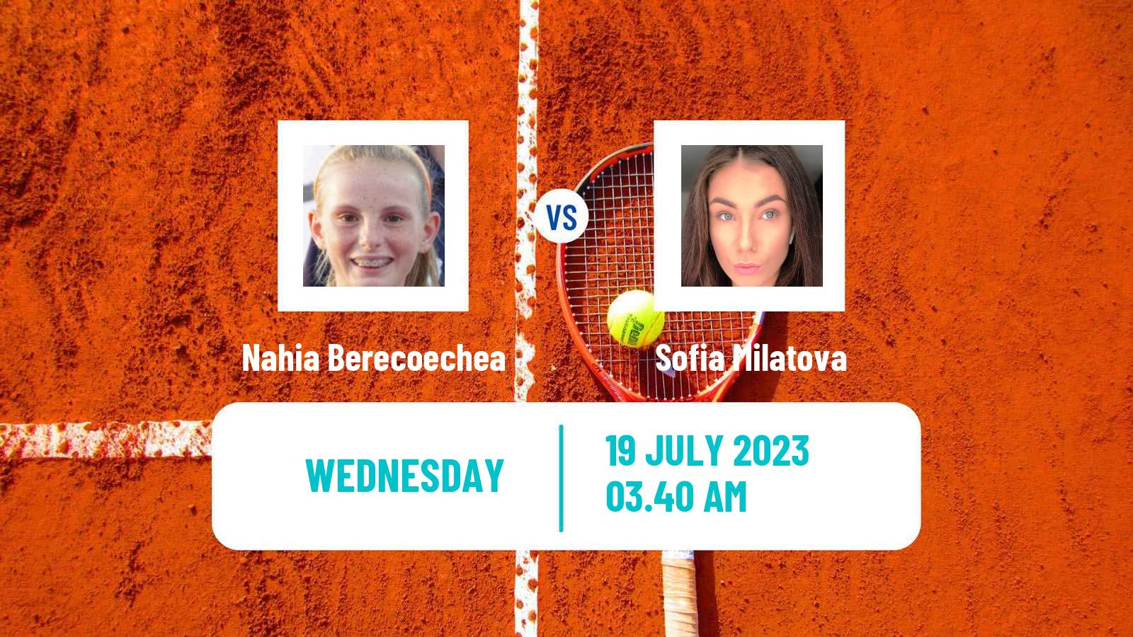 Tennis ITF W100 Vitoria Gasteiz Women 2023 Nahia Berecoechea - Sofia Milatova