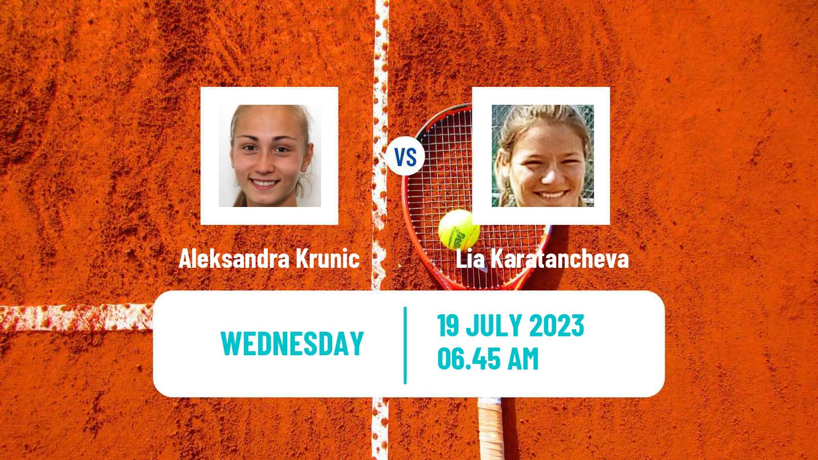 Tennis ITF W100 Vitoria Gasteiz Women 2023 Aleksandra Krunic - Lia Karatancheva