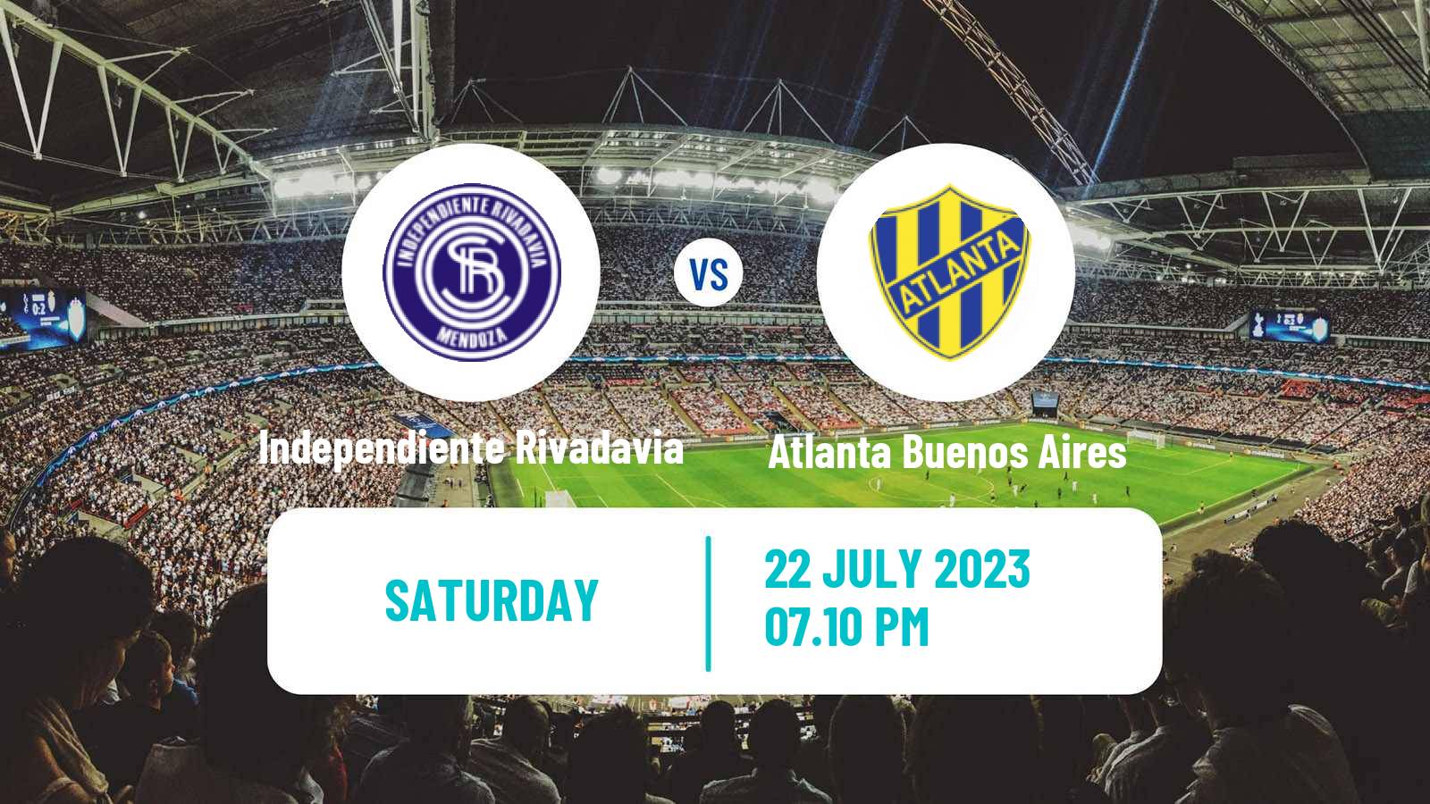 Soccer Argentinian Primera Nacional Independiente Rivadavia - Atlanta Buenos Aires