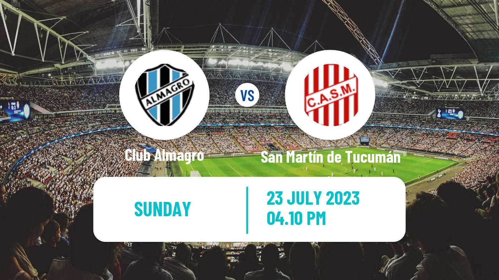 Soccer Argentinian Primera Nacional Club Almagro - San Martín de Tucumán