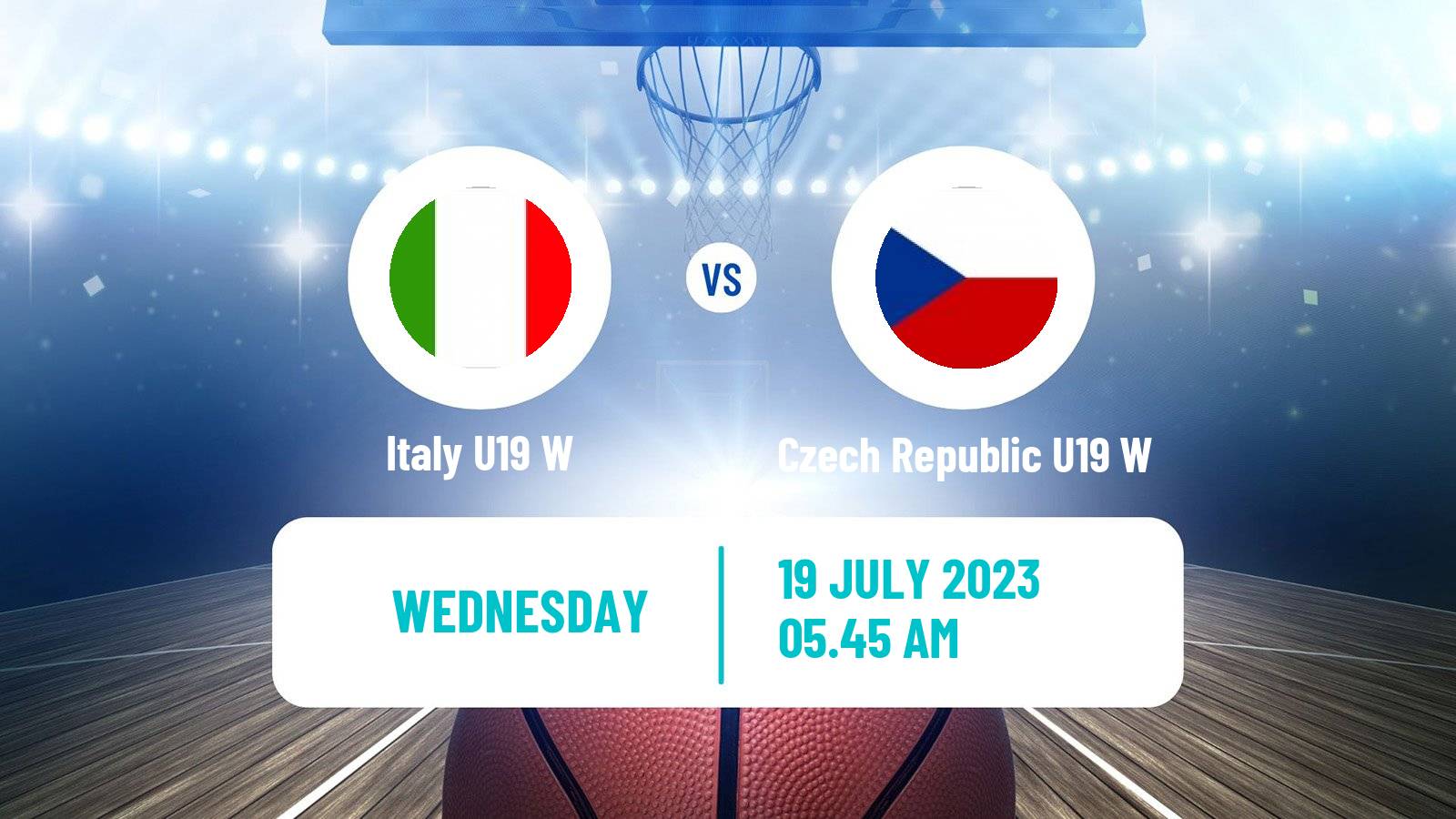 Basketball World Championship U19 Basketball Women Italy U19 W - Czech Republic U19 W