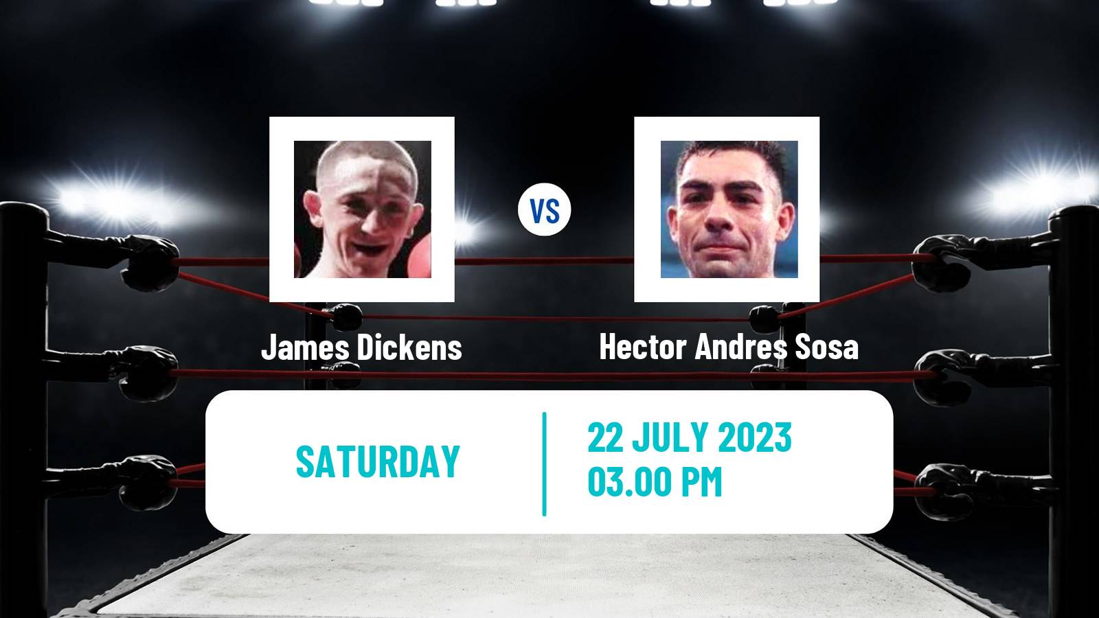 Boxing Featherweight IBO Title Men James Dickens - Hector Andres Sosa