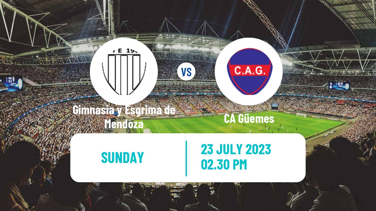 Soccer Argentinian Primera Nacional Gimnasia y Esgrima de Mendoza - Güemes
