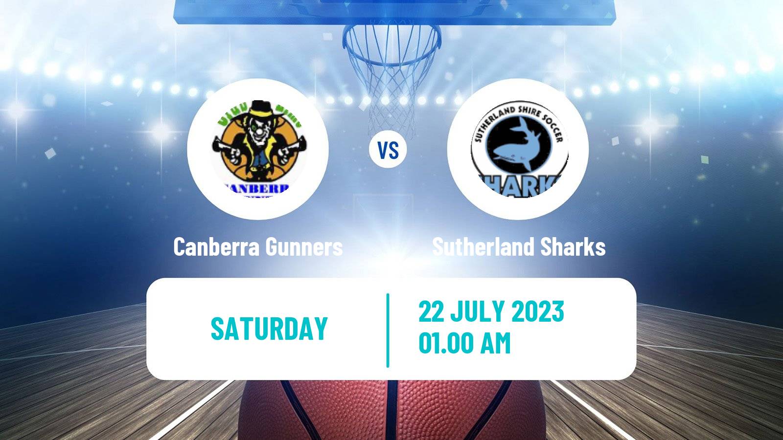 Basketball Australian NBL1 East Canberra Gunners - Sutherland Sharks