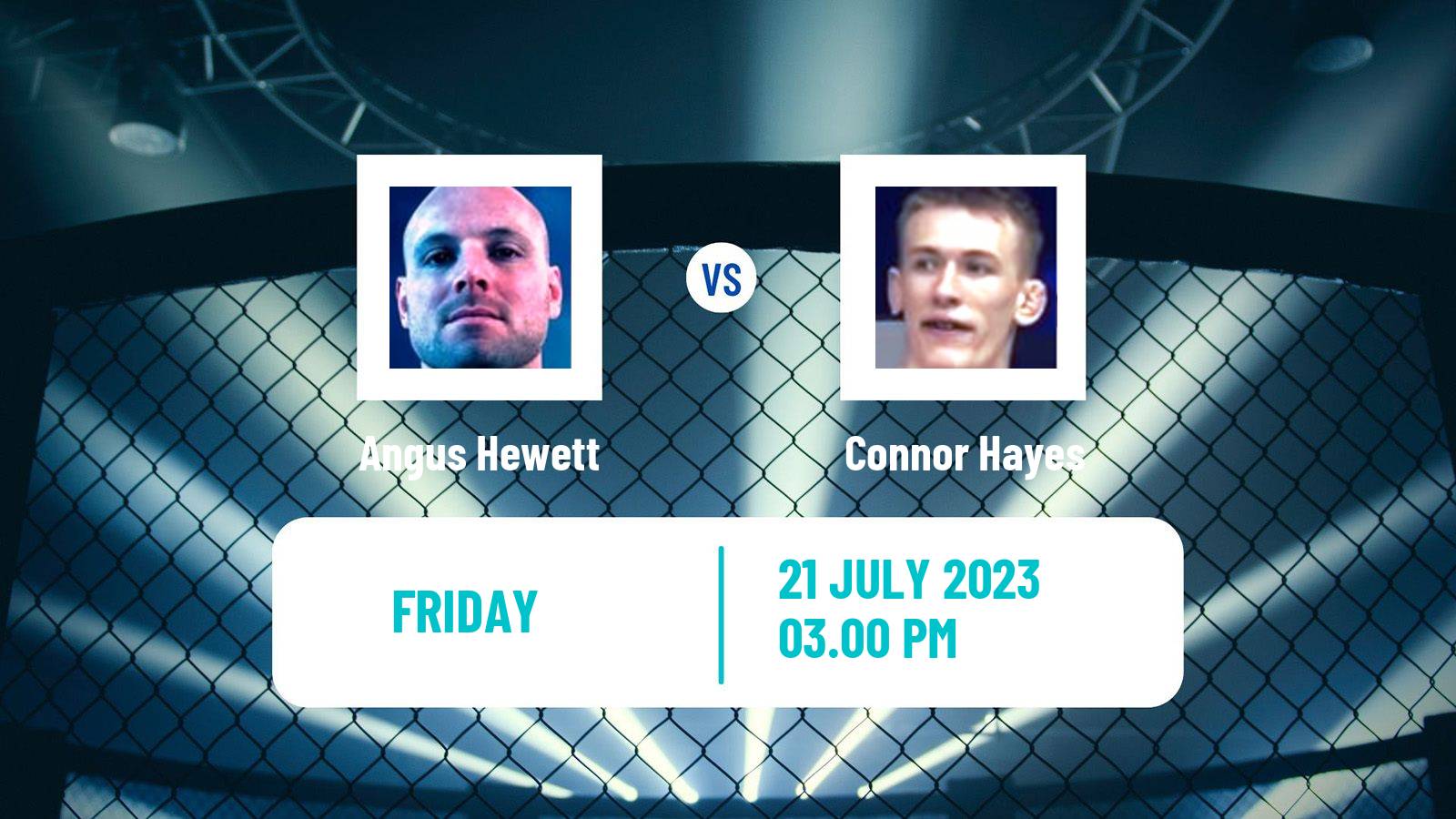 MMA Middleweight Cage Warriors Men Angus Hewett - Connor Hayes