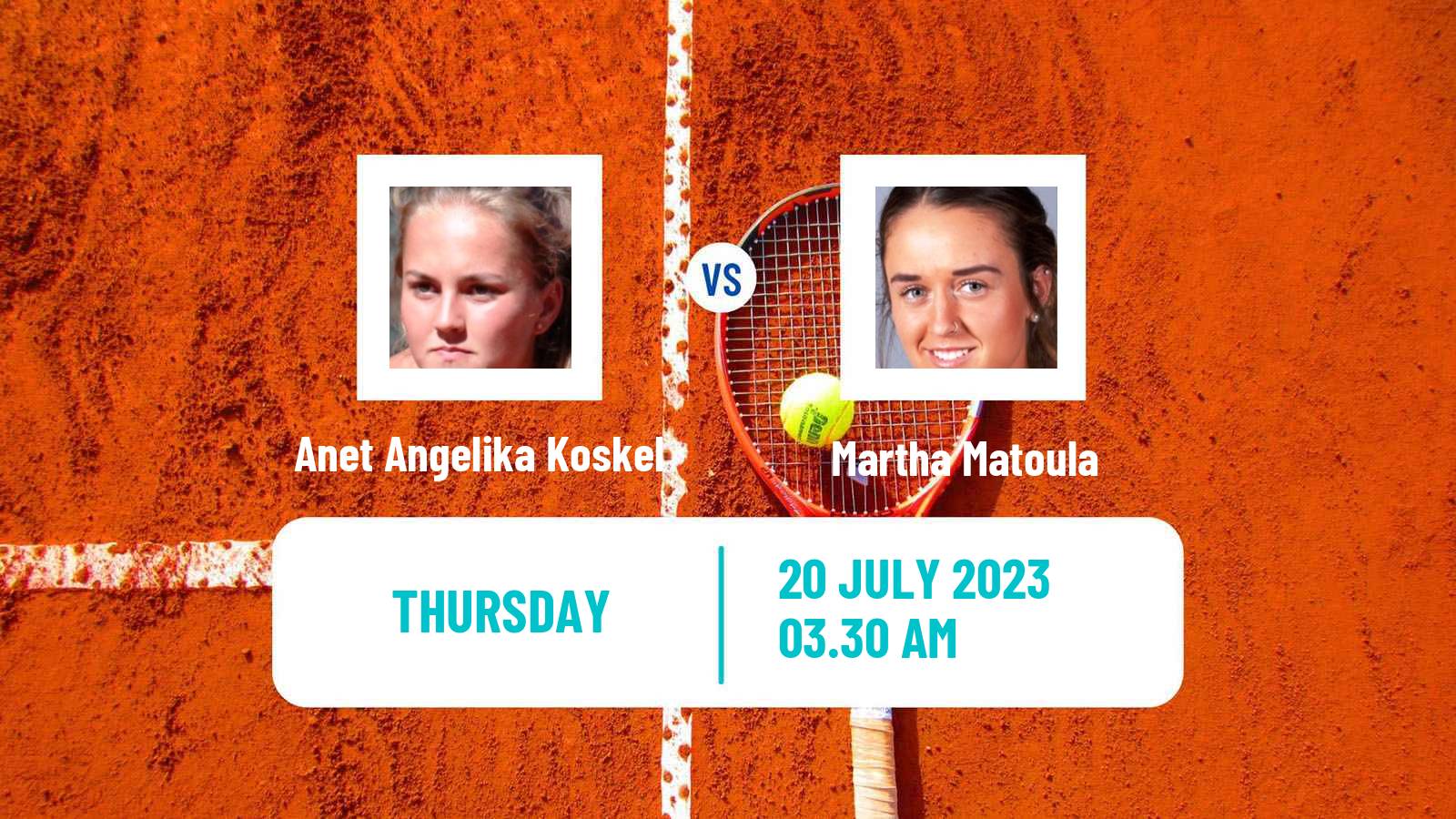 Tennis ITF W25 Parnu Women Anet Angelika Koskel - Martha Matoula