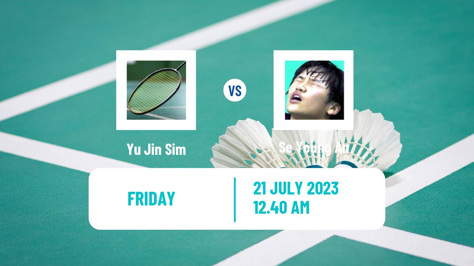 Badminton BWF World Tour Korea Open Women Yu Jin Sim - Se Young An