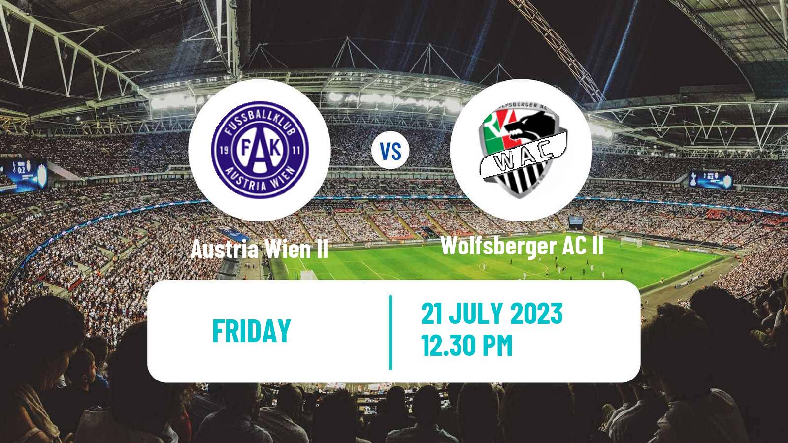 Soccer Club Friendly Austria Wien II - Wolfsberger AC II