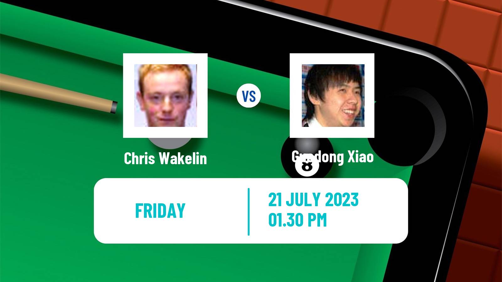 Snooker Championship League Chris Wakelin - Guodong Xiao