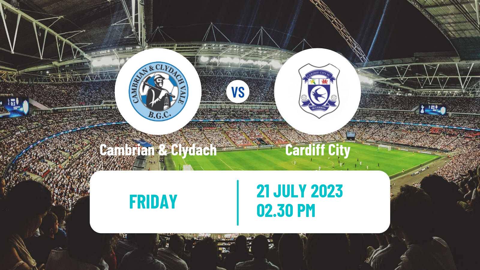 Soccer Welsh League Cup Cambrian & Clydach - Cardiff City