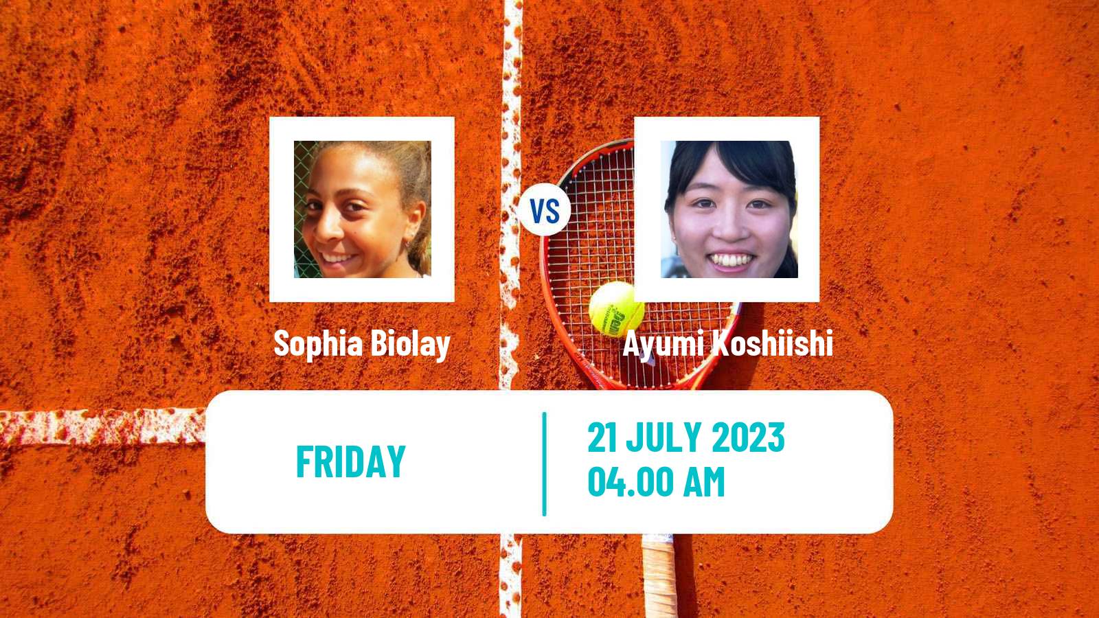 Tennis ITF W15 Monastir 24 Women Sophia Biolay - Ayumi Koshiishi