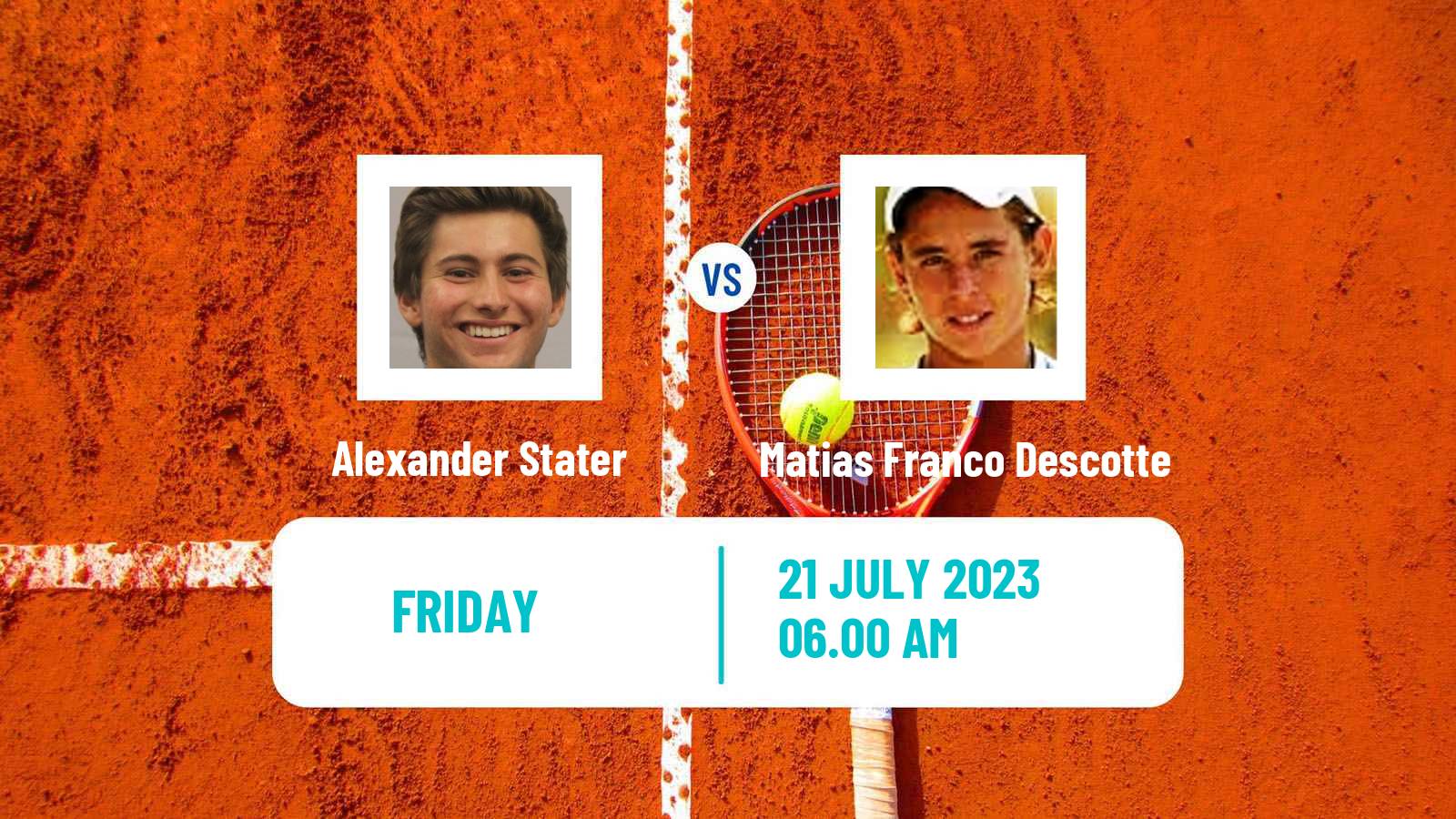 Tennis ITF M25 Brazzaville Men Alexander Stater - Matias Franco Descotte