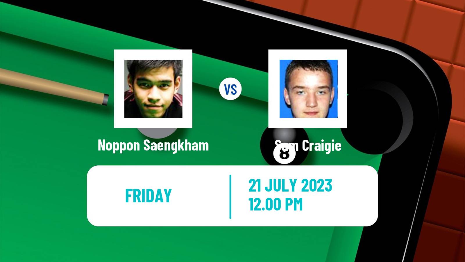 Snooker Championship League Noppon Saengkham - Sam Craigie