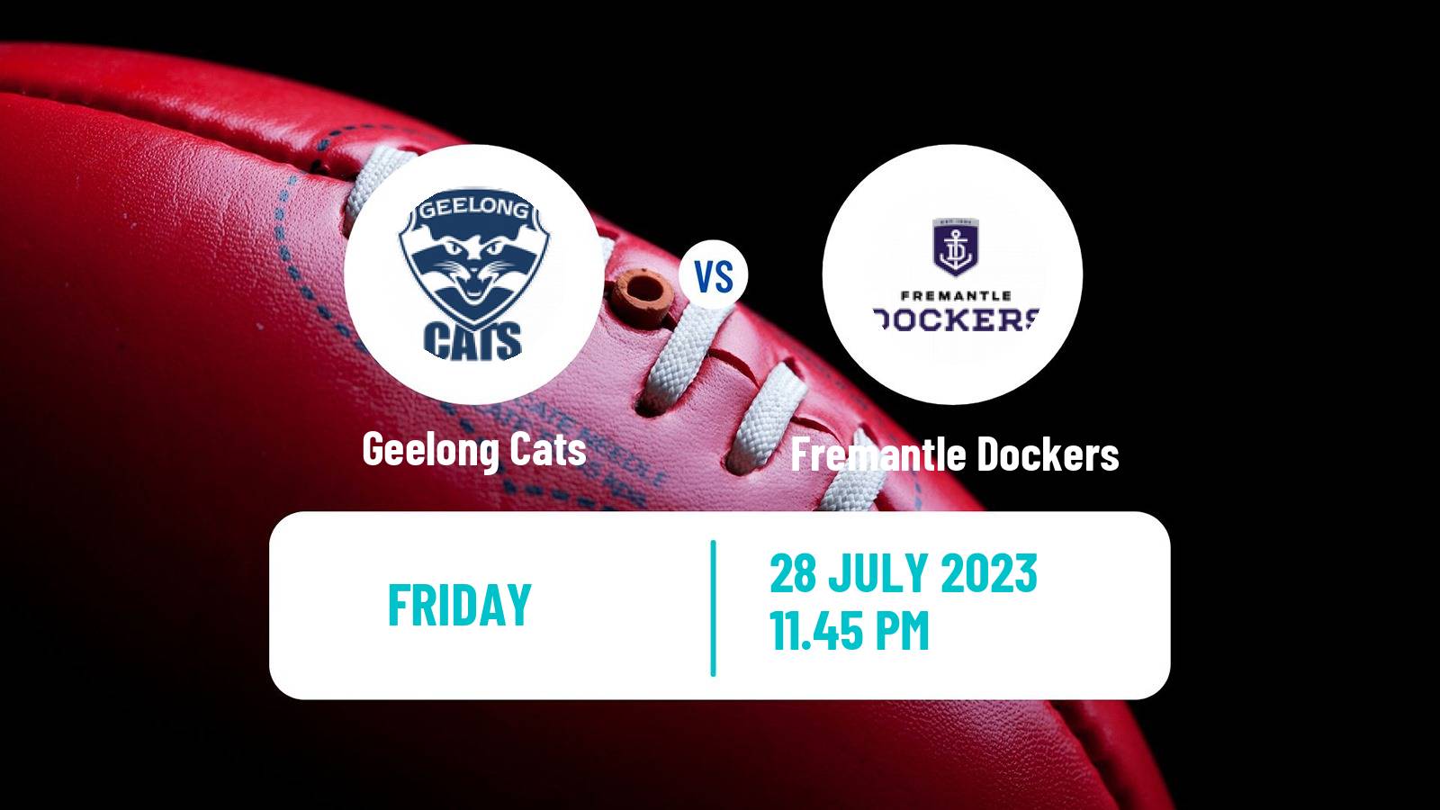 Aussie rules AFL Geelong Cats - Fremantle Dockers