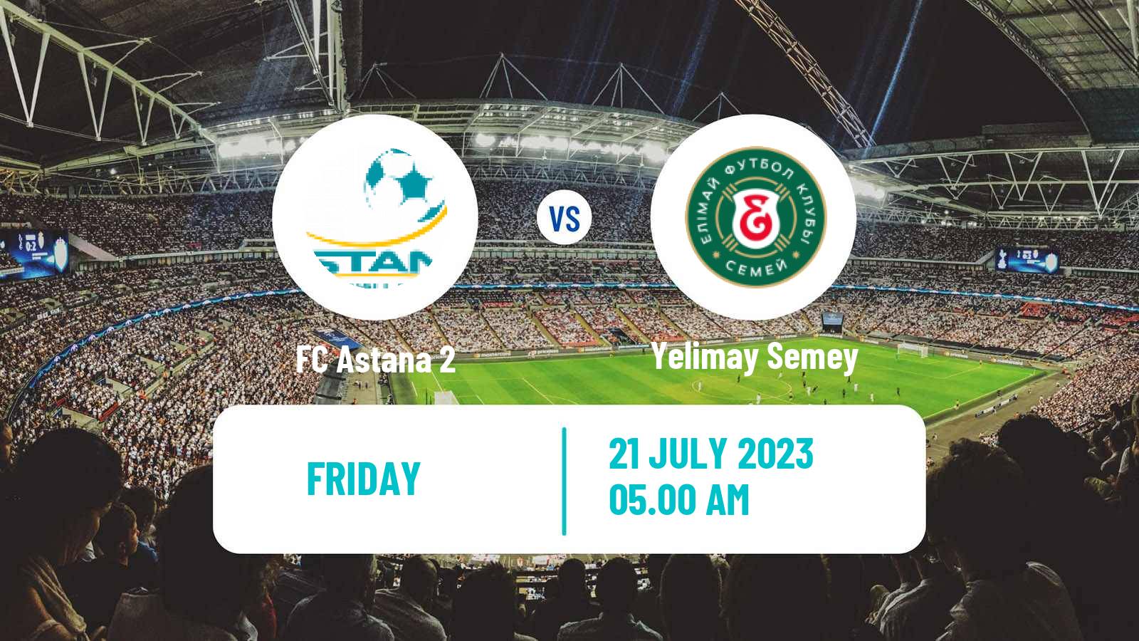 Soccer Kazakh First Division Astana 2 - Yelimay Semey