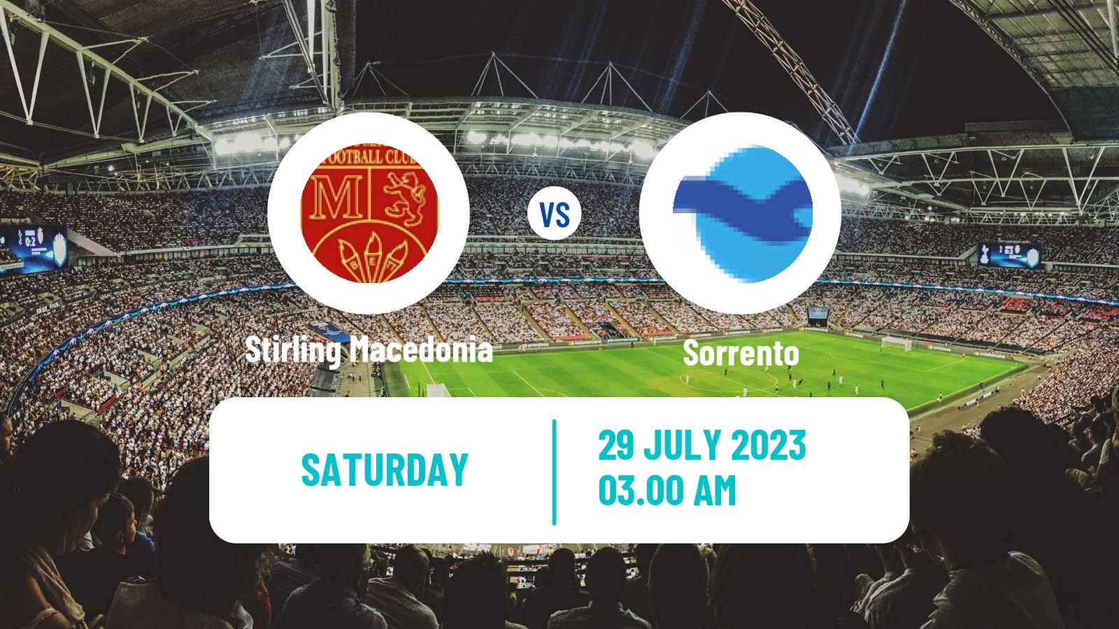 Soccer Australian NPL Western Australia Stirling Macedonia - Sorrento