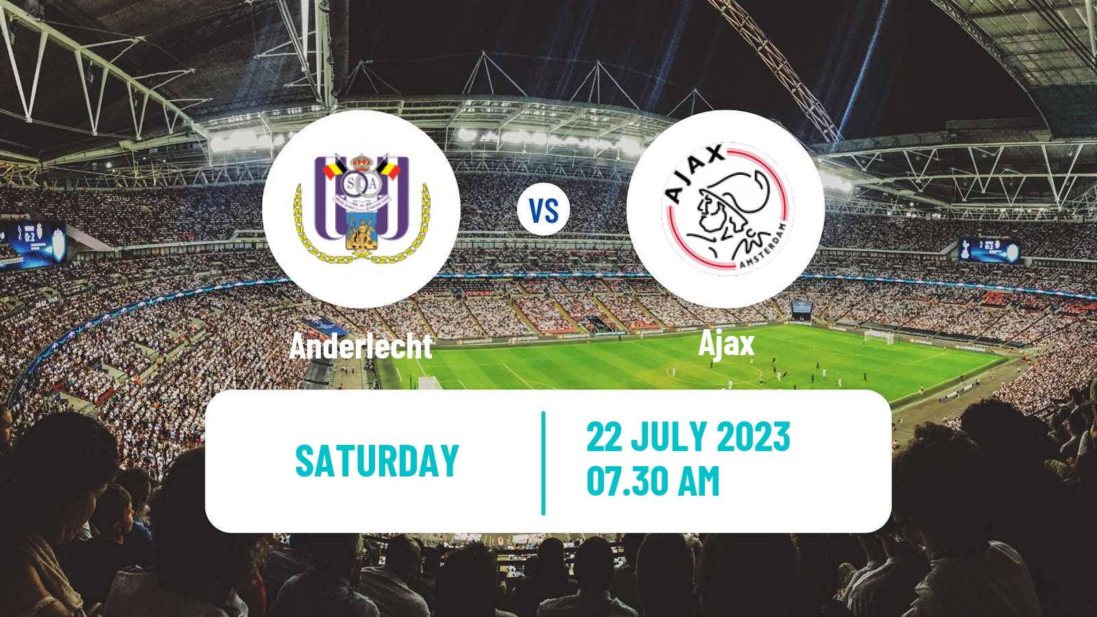 Soccer Club Friendly Anderlecht - Ajax