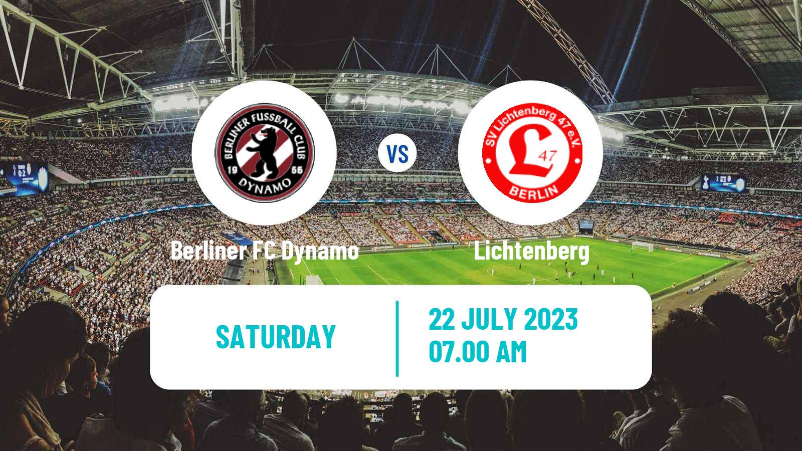 Soccer Club Friendly Berliner FC Dynamo - Lichtenberg